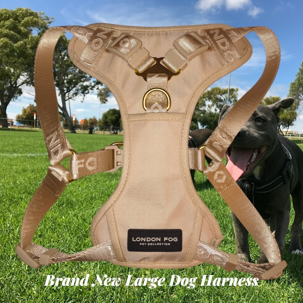 London Fog Beige Dog Harness